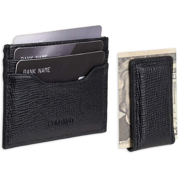 Calvin Klein Men's Wallet Sets-Minimalist Card Cases, Bifold Wallets - Picture 9 of 12